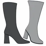 dark gray knee-high boots image